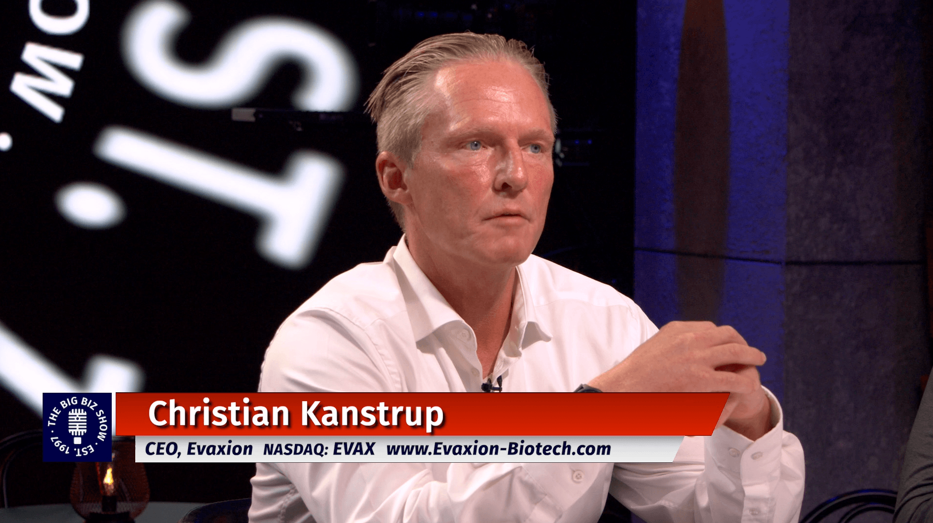 The Big Biz Show In Studio Interview with Evaxion's CEO Christian Kanstrup